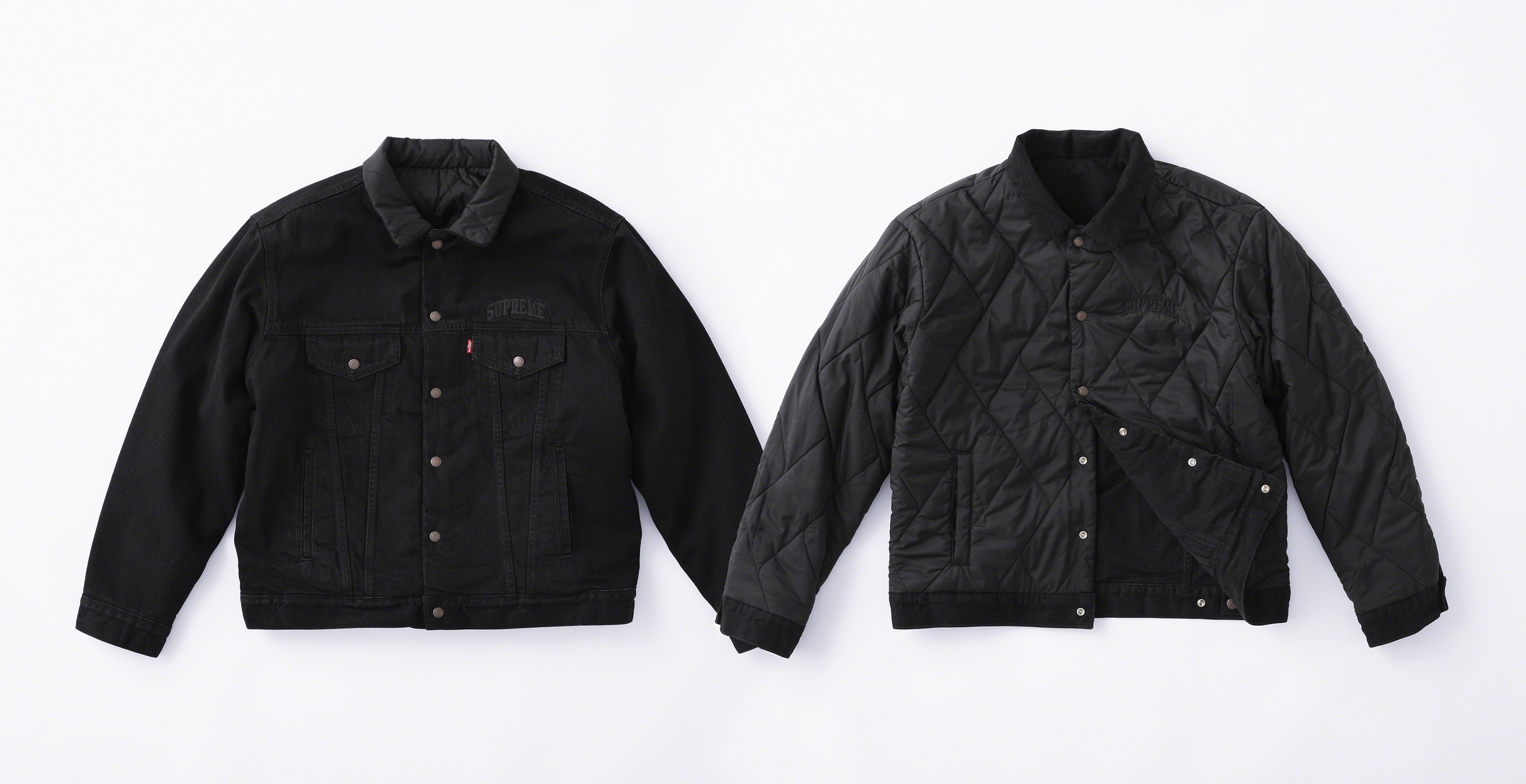 Supreme®/Levi's® Quilted Reversible Trucker Jacket view 14